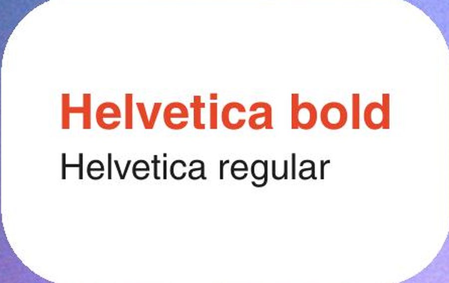 Square typeface, Helvetica bold and regular
