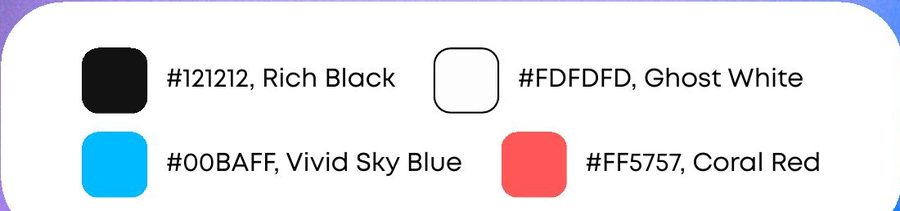 VoceRossa Studio colour palette